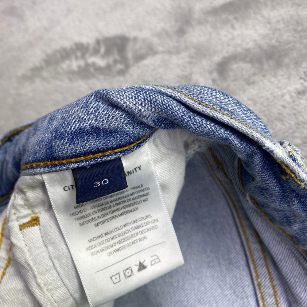 Citizens of Humanity Jolene High Rise Slim Straight Jeans Blue Sz 30 Grunge - Picture 7 of 11